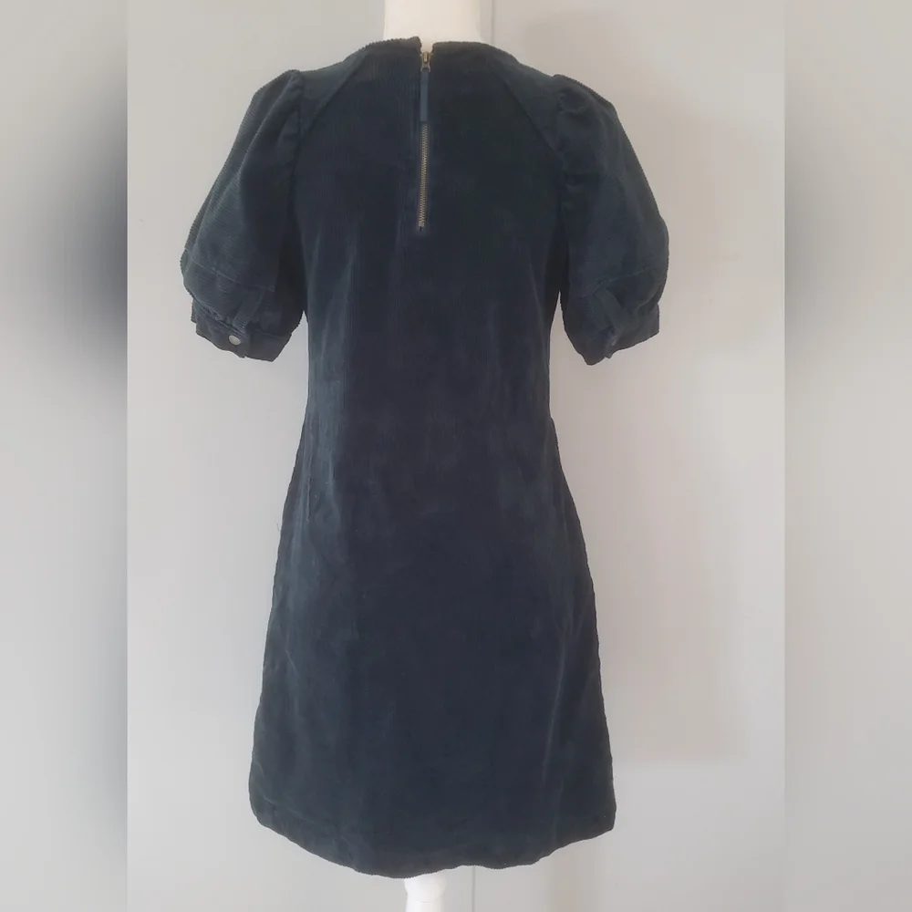 Universal Thread Green Corduroy Puff Sleeve Dress - Picture 6 of 15